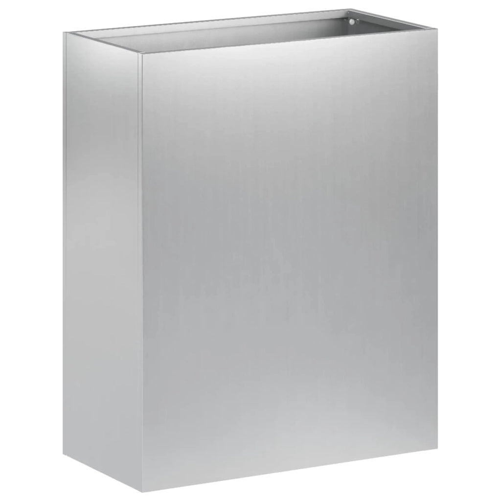 Vaso da giardino Argento 40 x 20 x 50 cm Acciaio zincato 8005424
