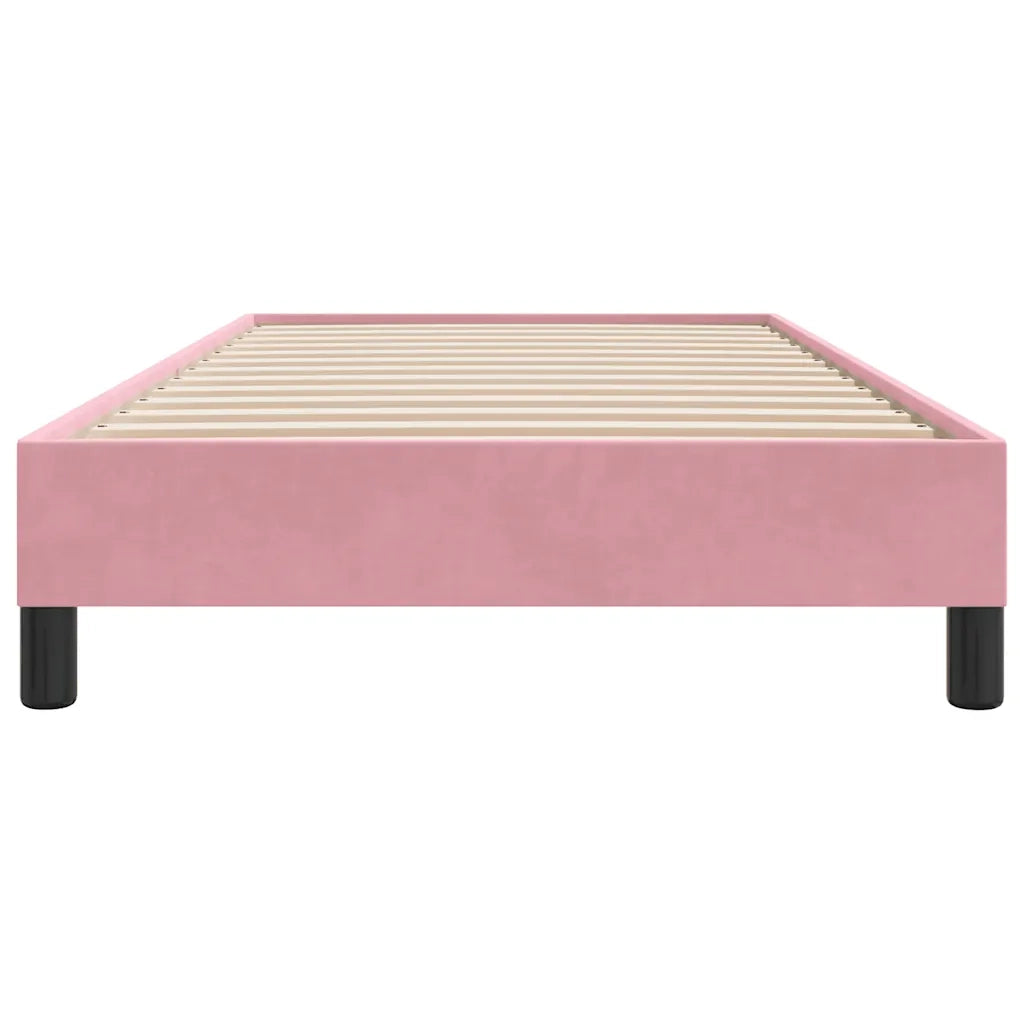Letto singolo | Letto per adulti | Giroletto senza Materasso Rosa 80x220 cm Velluto