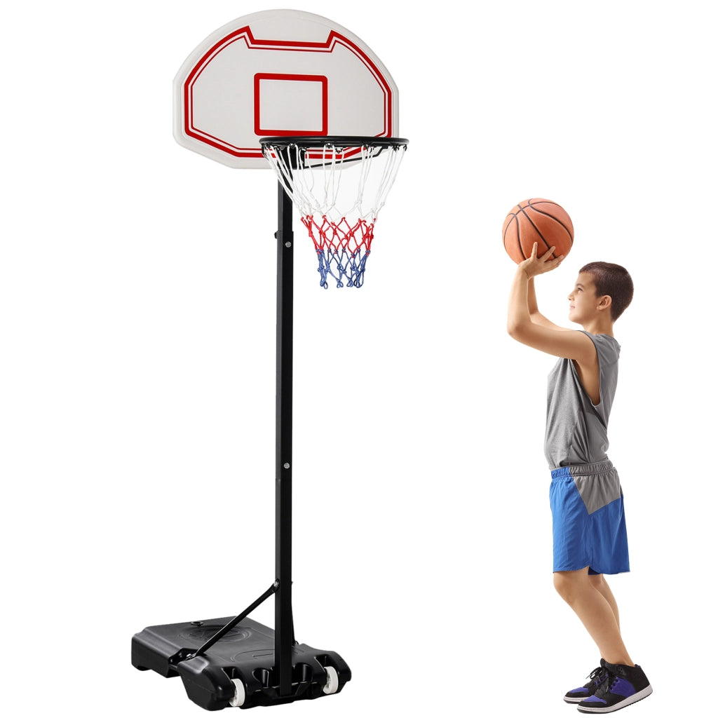 Canestro da Basket da Esterno ¨C Xylo ¨C Acciaio Regolabile 73x49x194-249 cm