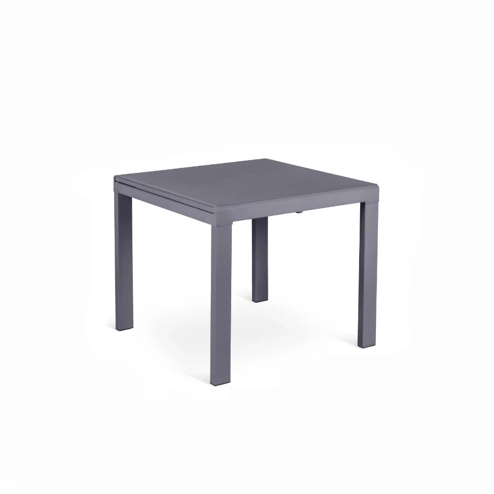 Tavolo da pranzo allungabile in vetro temperato grigio Bryant 90-163,5x90 cm fino a 8 posti | Duzzle