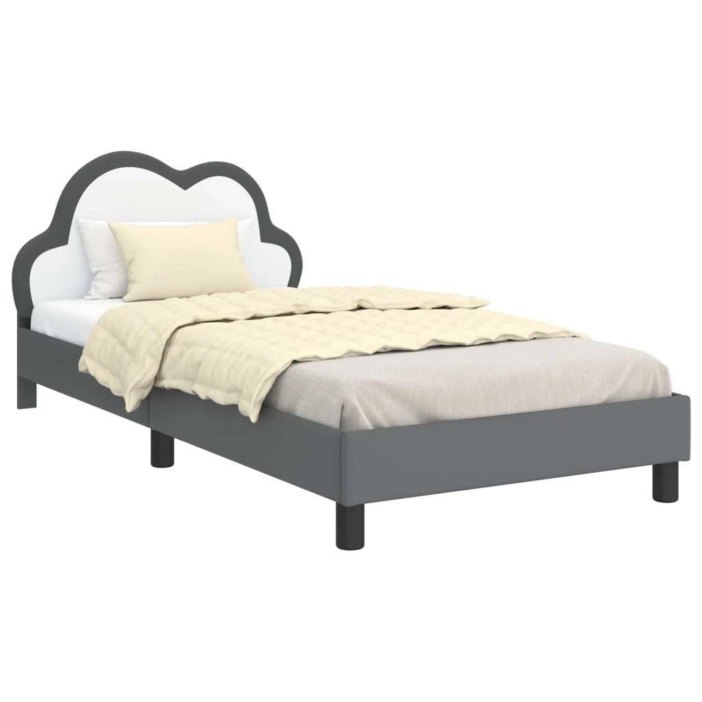Struttura letto bambini con testata-Giroletto per bambini Grigio Chiaro 90 x 200 cm 354410