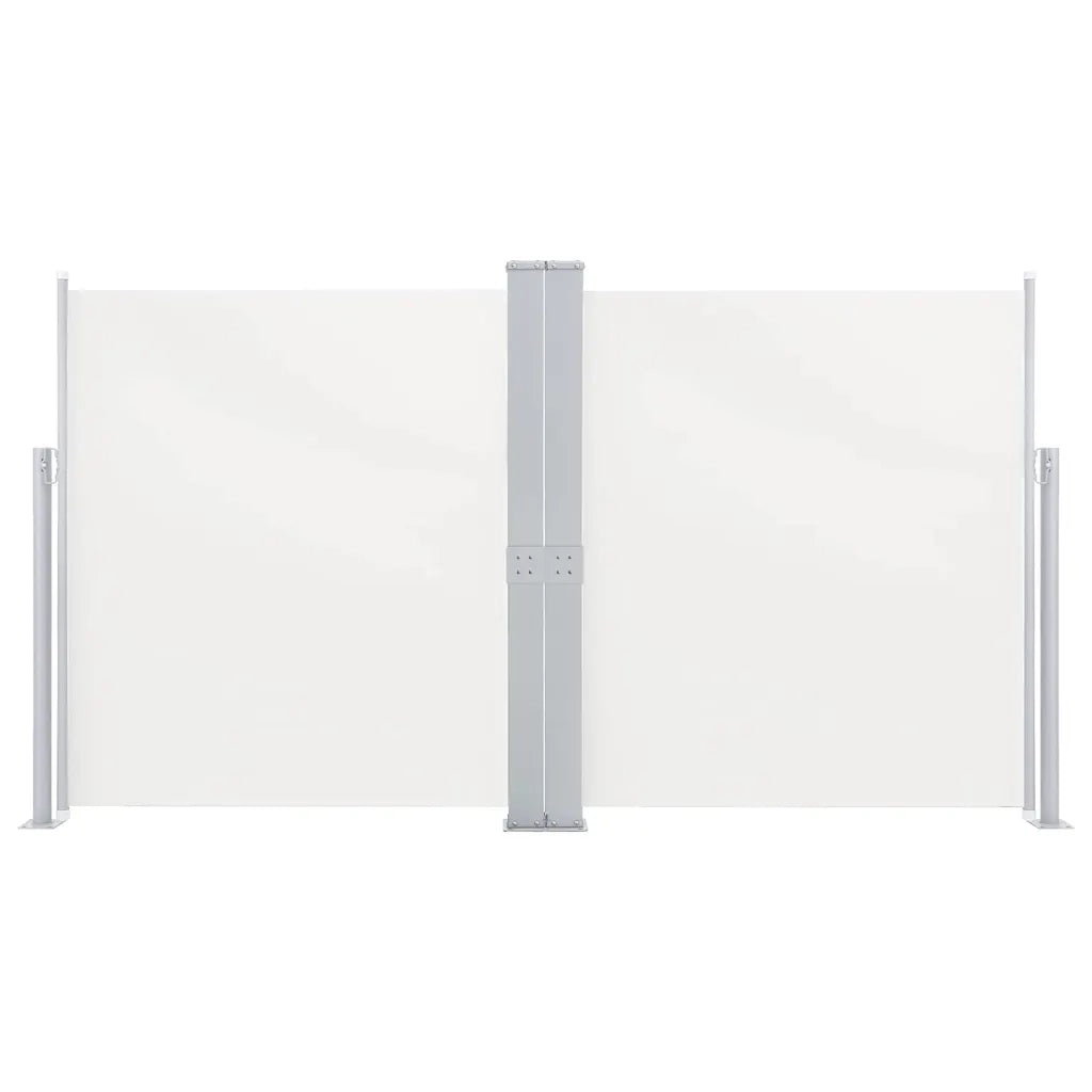Tenda da Sole | Tenda parasole Due Lati Retrattile per Patio 170x600 cm Crema