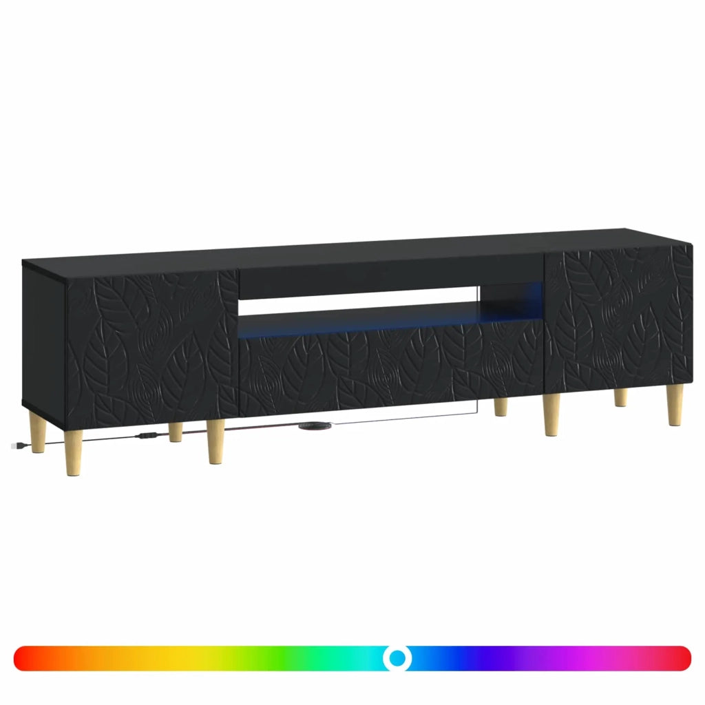 Mobile TV LED Nero Legno ingegnerizzato 897126