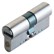 CILINDRO PROFILATO MODULARE SERIE 'EVO K22 TOP' mm 26+10+26 = 62 (31+31) cromo satinato  - SECUREMME
