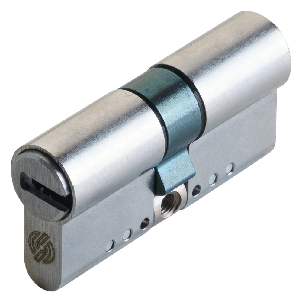 CILINDRO PROFILATO MODULARE SERIE 'EVO K22 TOP' mm 26+10+26 = 62 (31+31) cromo satinato  - SECUREMME