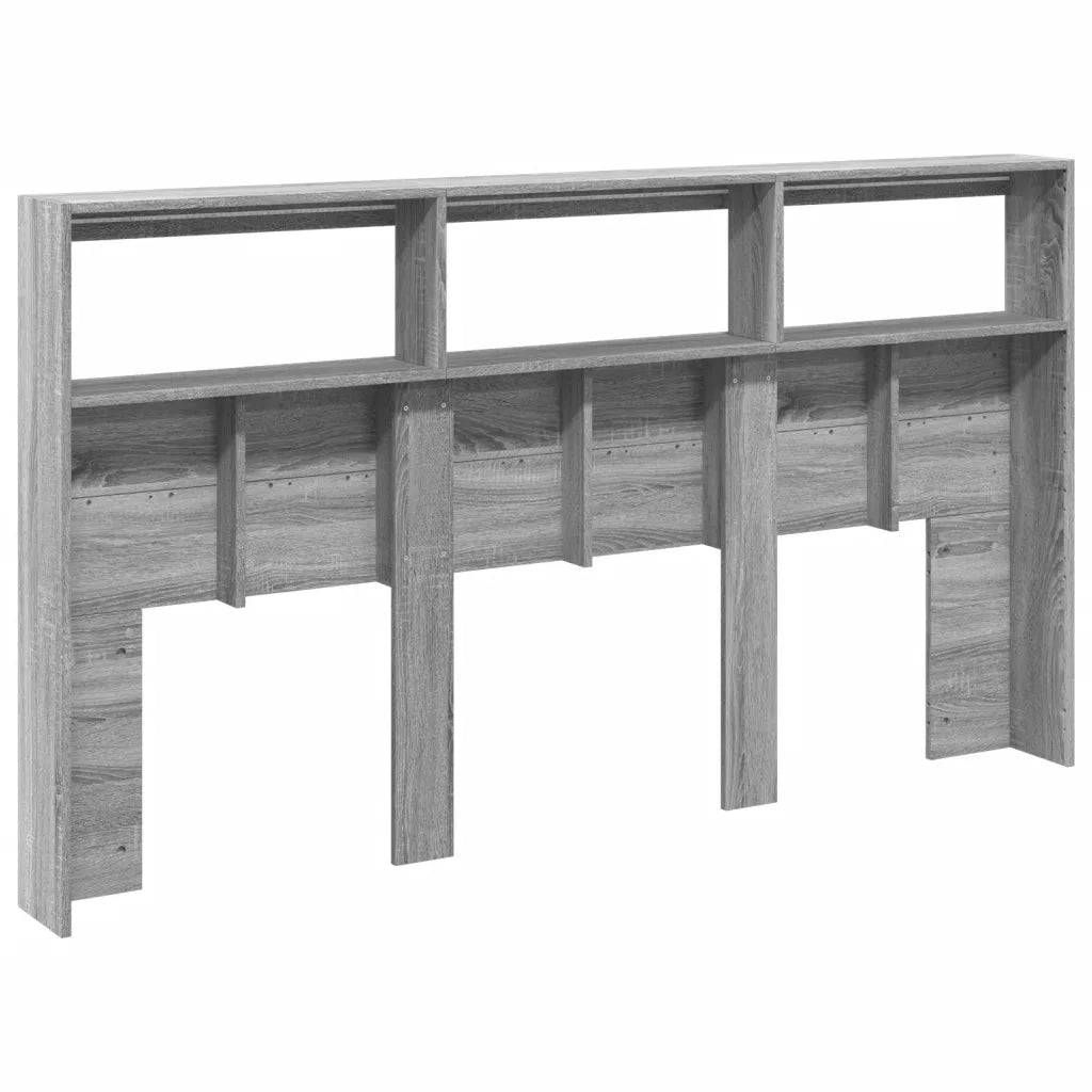 Testiera | Testata con Contenitore a LED Grigio Sonoma 180x17x102 cm