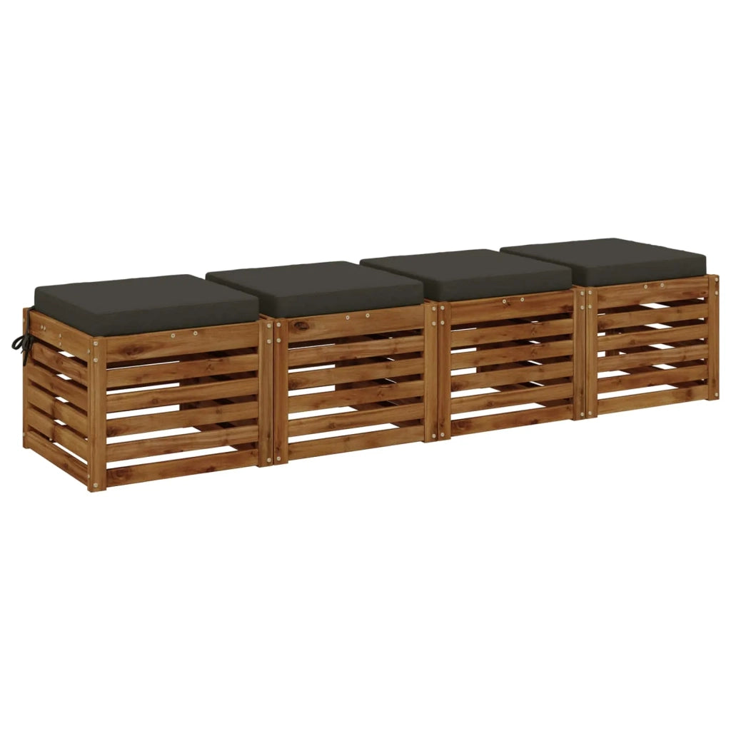 Cuscini per Sedia in 4 Pezzi SOEST 4 pz 100% Poliestere 944391