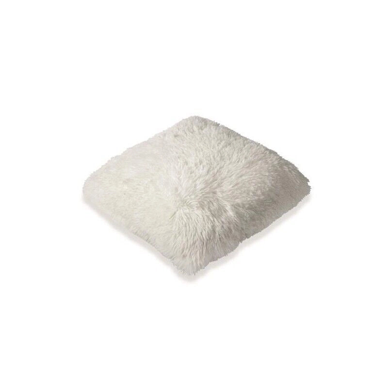 GLAM CUSCINO ARREDO IN ECOPELLICCIA 55X55 BIANCO