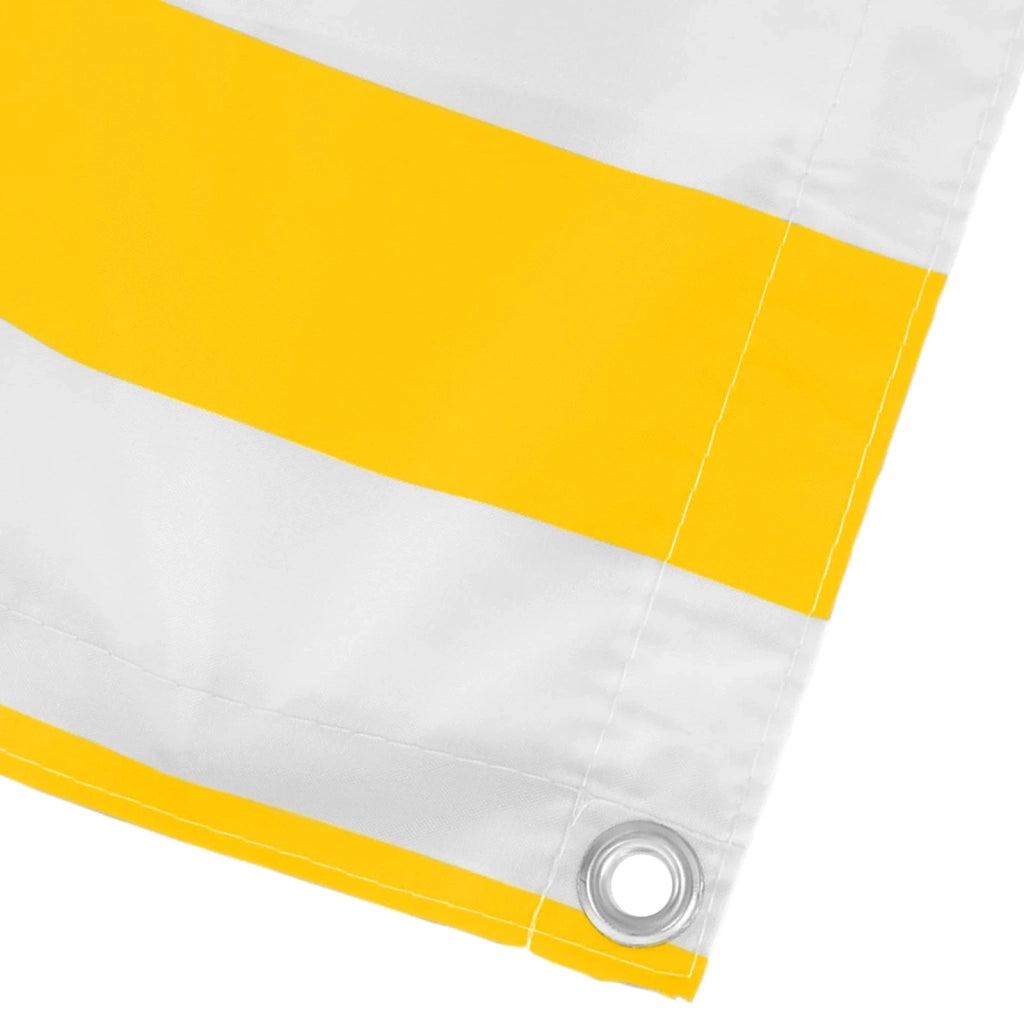 Schermo da balcone-Pannello per balcone Giallo e Bianco 100 x 400 cm Tessuto Oxford
