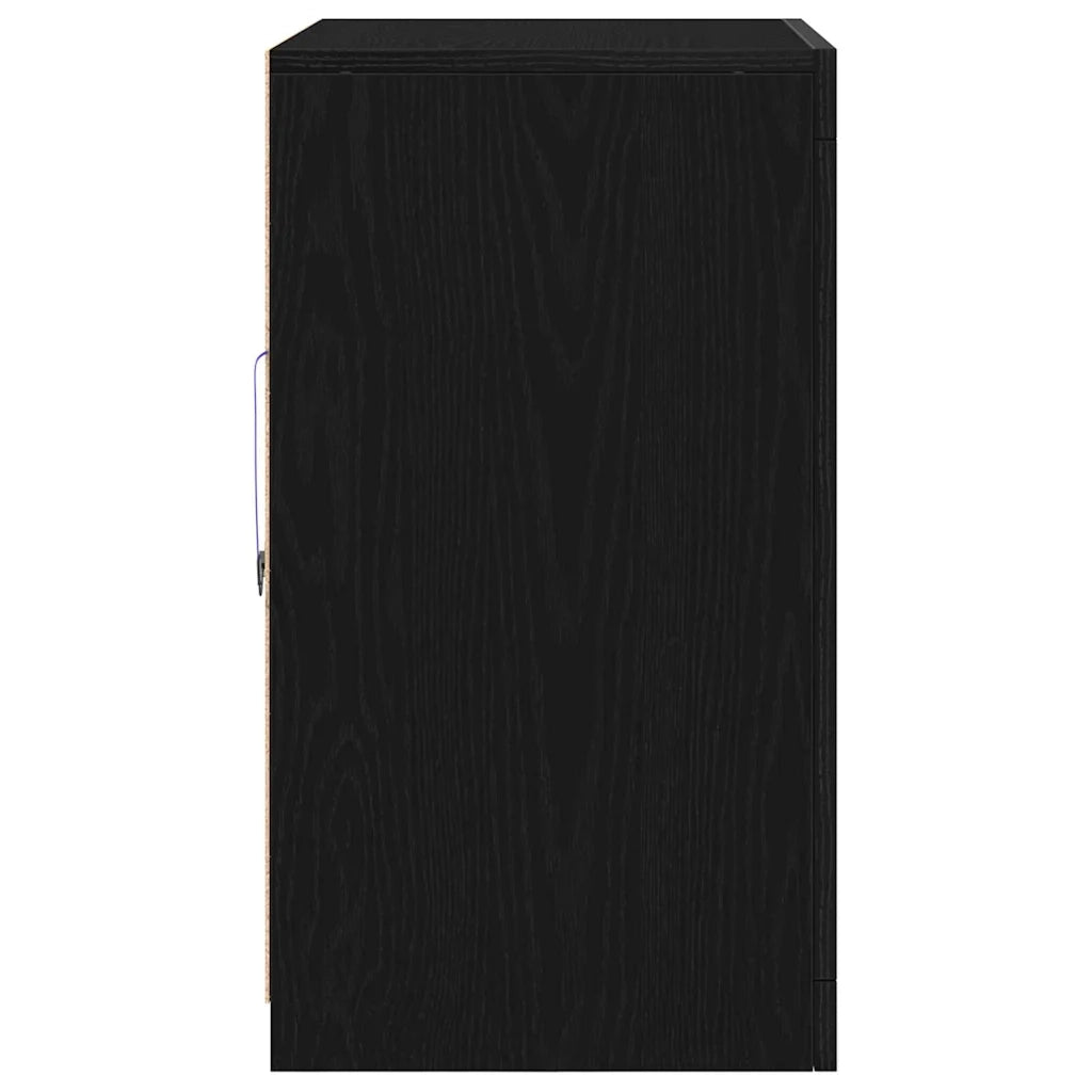 Credenza | Madia LED Rovere Nero 41 x 37 x 67 cm Legno multistrato