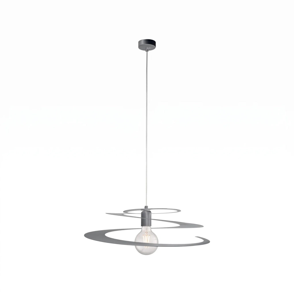Sospensione Spring 1 Luce Grigia Altezza Regolabile Luceart Design