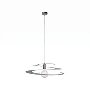 Sospensione Spring 1 Luce Grigia Altezza Regolabile Luceart Design