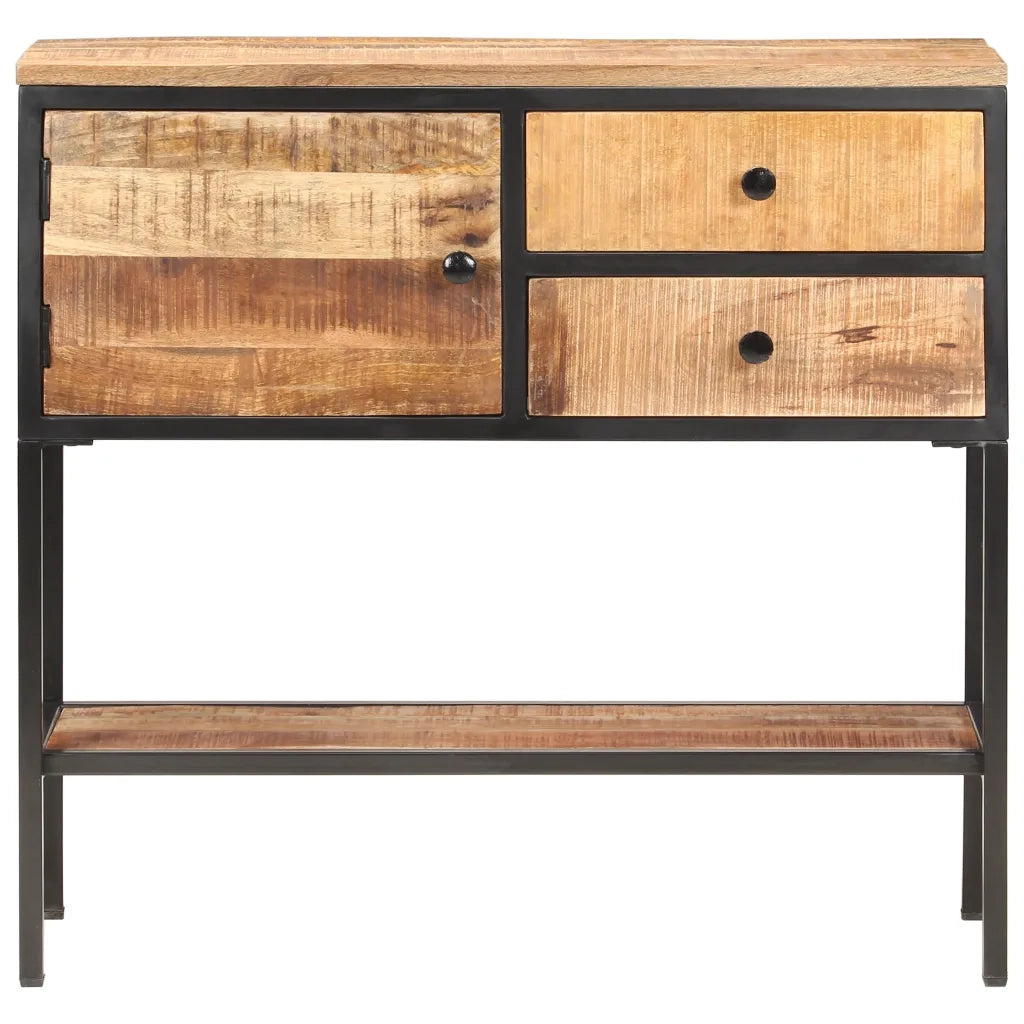Credenza 85x30x80 cm in Legno Massello di Mango Grezzo 320486
