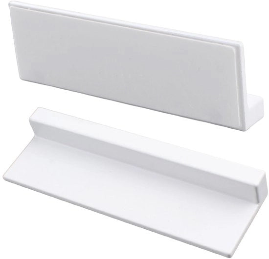 Maniglia a L per porta - Materiale in lega di alluminio - 2 pezzi - Design moderno - Incassabile - Aspetto minimalista - Maniglia per porta