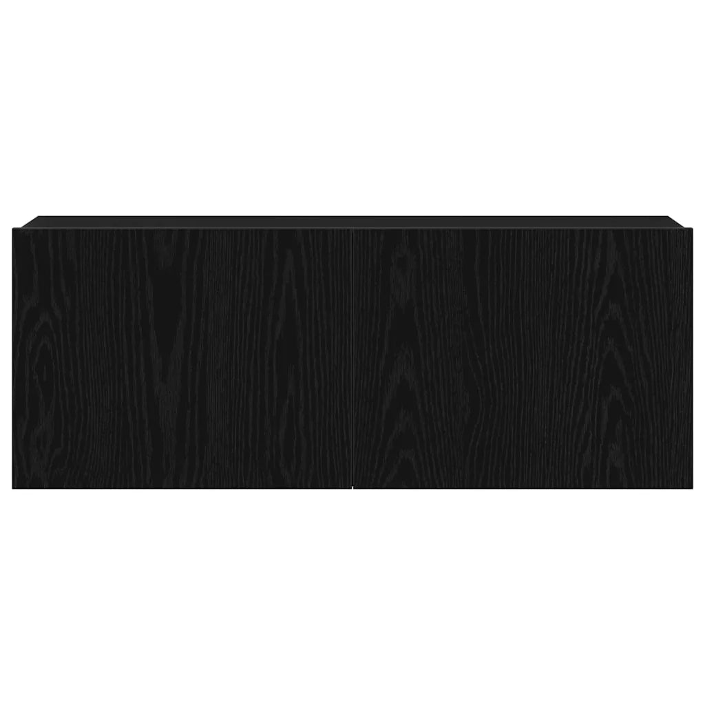 Mobili TV-Credenza per TV Rovere nero 80 x 30 x 30 cm Legno multistrato