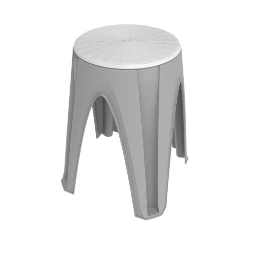 Sgabello Multiuso Bama Girotondo in Plastica Resistente - Design Bicolore con Seduta Antiscivolo
