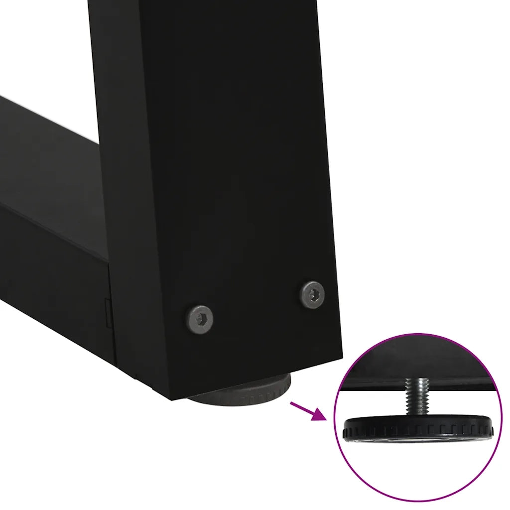 Gambe per Tavolino da Caff¨¨ a Forma di V 2 pz-Set di 2 Gamba per Tavolo Nere 50x(30-31,3) cm Acciaio 354093