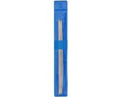 Set di 2 aghi da cucire in acciaio inox, a doppia punta, argentei, lunghi aghi da cucire per maglie, cappelli e progetti di fai da te (1,2 mm), cucire e ricamo