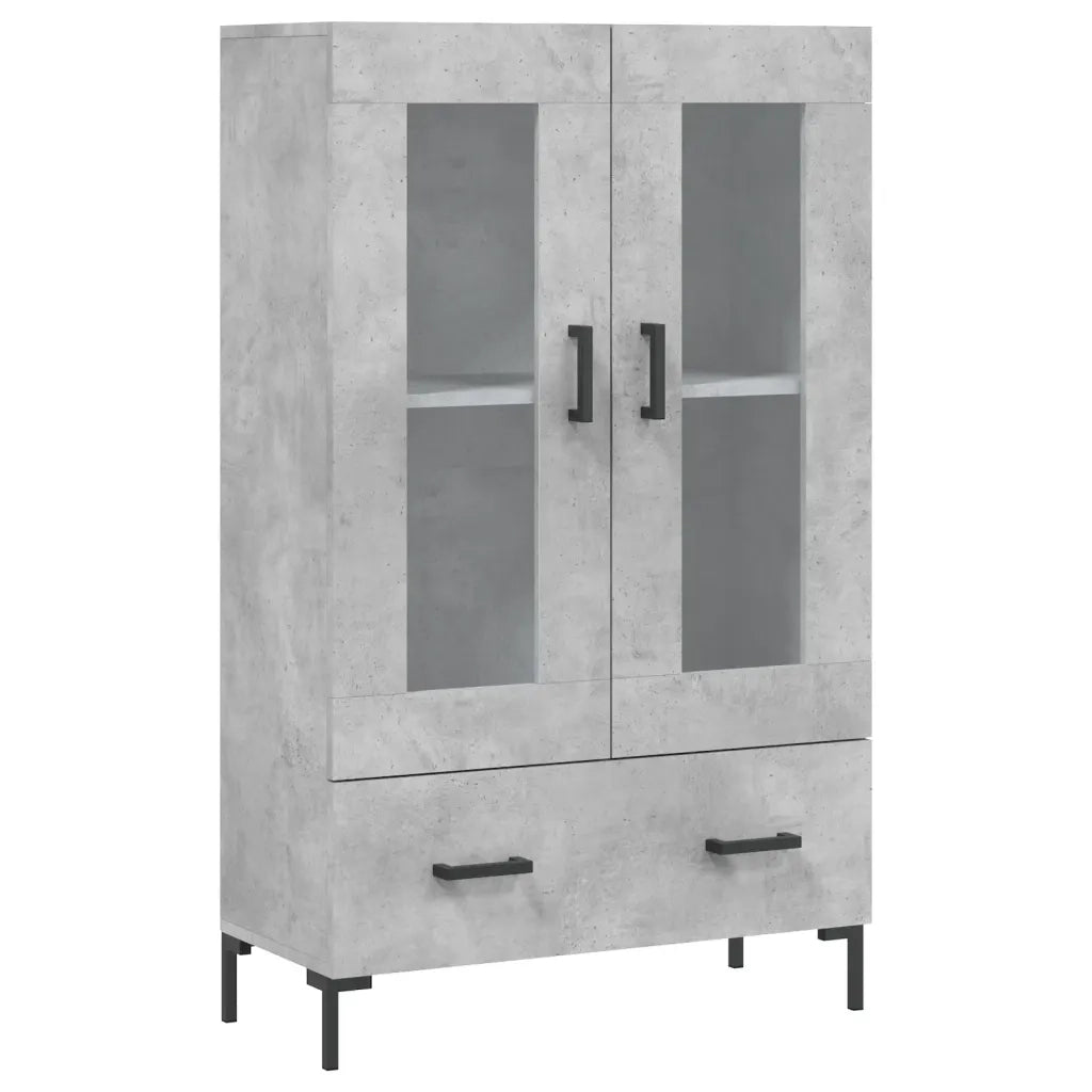 Credenza | Madia | Buffet da pranzo | Armadio da pranzo Grigio Cemento 69,5x31x115 cm in Legno Multistrato