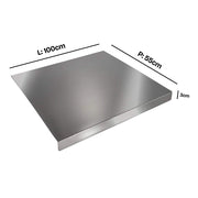 ZOIMANIA - Tagliere Spianatoia - Inox - Cucina - Profondità 55 Dimensione Tagliere: L 100 x P 55 x 3