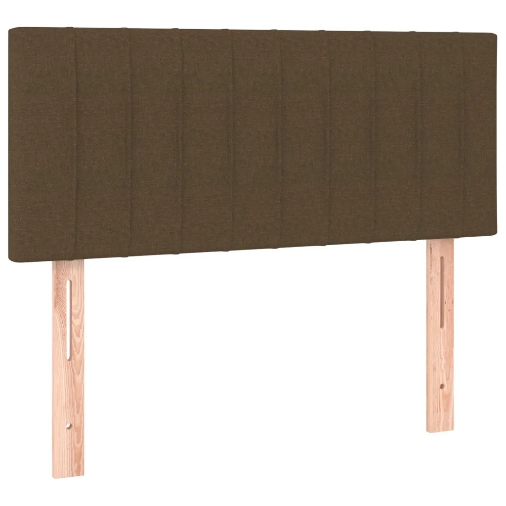 Testiera-Testata-Testiera Decorativa Marrone Scuro 90x5x78/88 cm in Tessuto 341219