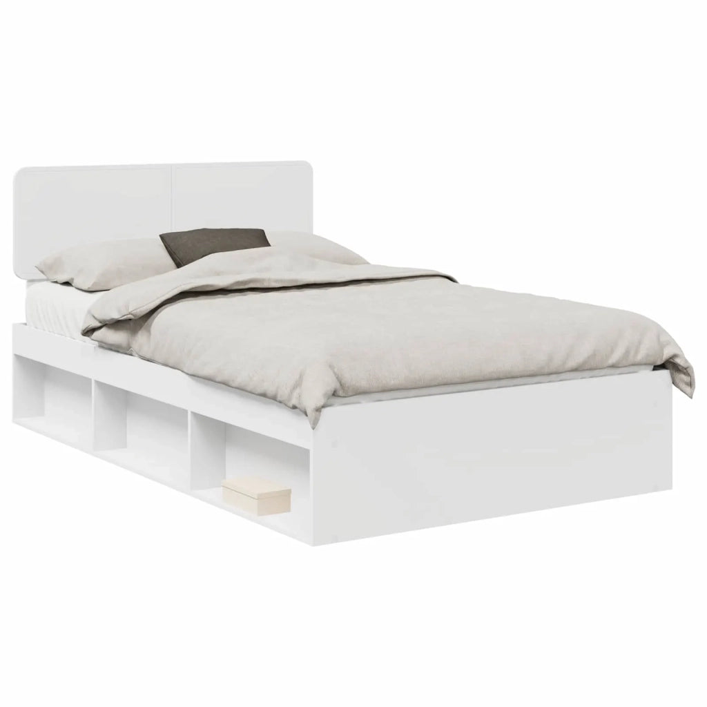 Struttura del letto-Giroletto-Rete del Letto Bianco 120 x 200 cm Pino massello 640402