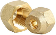 Elenco di connessioni per aria condizionata 3/8 pollici - 2 pezzi - Ottone - Larghezza di taglio a 5 facce 14,3 mm - Diametro interno 9,52 mm