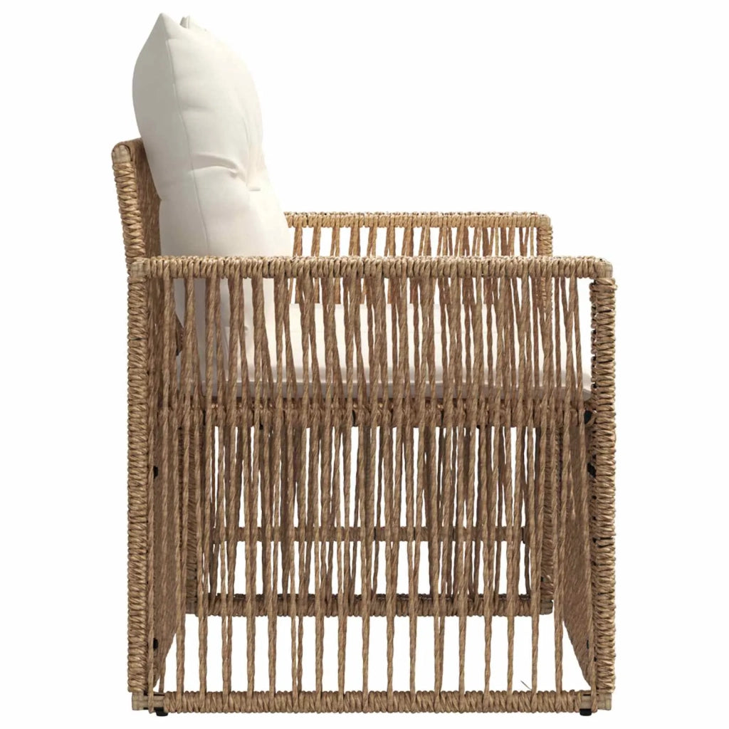 Divano da giardino 2-Numero di posti Beige polyrattan 42026700