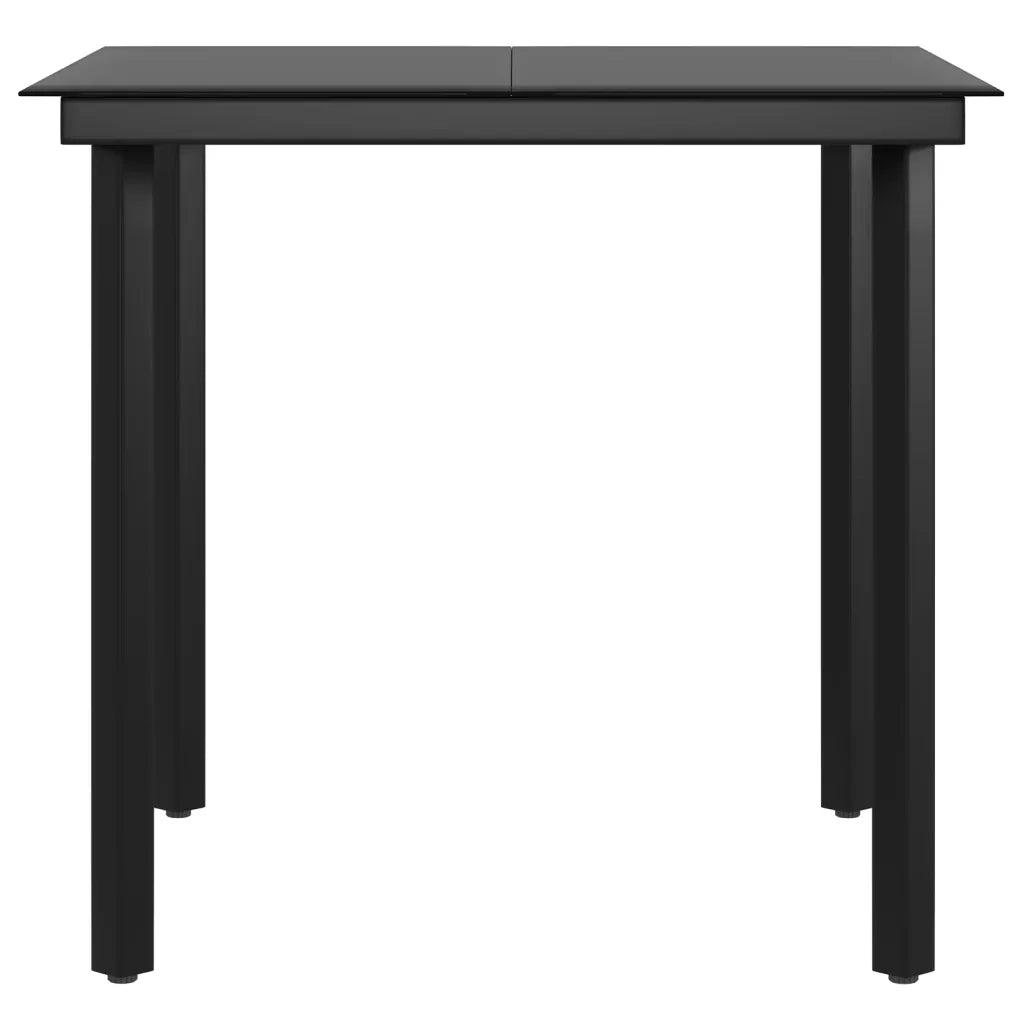 Set da Pranzo da Giardino 5 pz con Cuscini Grigio e Nero 3099288