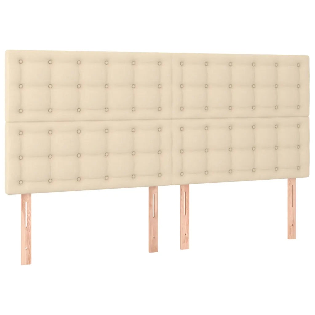 Testiera | Testata Crema 180x5x118/128 cm Tessuto