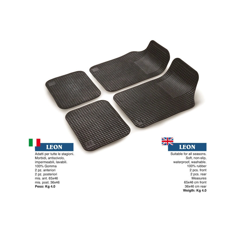 SET TAPPETO AUTO IN GOMMA POLAR 4 PEZZI- 1,0 pz