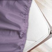 Lenzuolo letto sotto con angoli 100% puro cotone Made in Italy tinta unita Lilla - 2 Piazze maxi