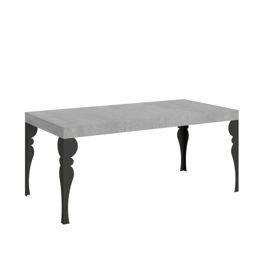 Tavolo allungabile 90x180/440 cm Paxon Cemento telaio Antracite