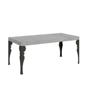 Tavolo allungabile 90x180/440 cm Paxon Cemento telaio Antracite