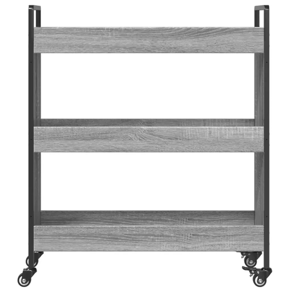 Carrello da Cucina-Scaffale per Cucina Grigio Sonoma 70x30x82 cm Legno Multistrato