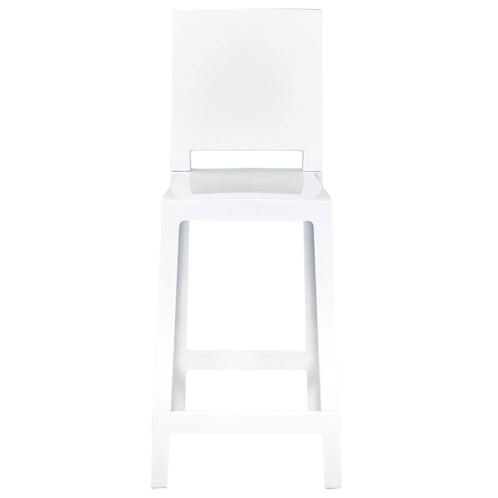 Set di 2 sgabelli da bar plastica bianco sedie da bar sedia alta cucina moderno