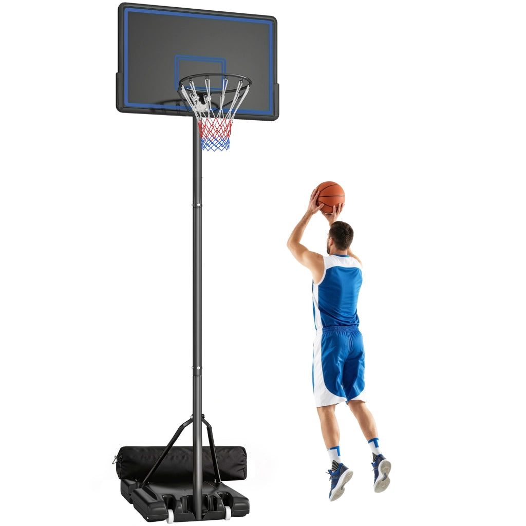Canestro da Basket Regolabile 1,35-3,05 m ¨C Xylo ¨C Con Ruote e Base Zavorrabile, Blu
