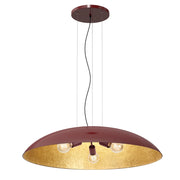 Sospensione Compo Ø100 bordeaux interno oro 3xE27 Luminex