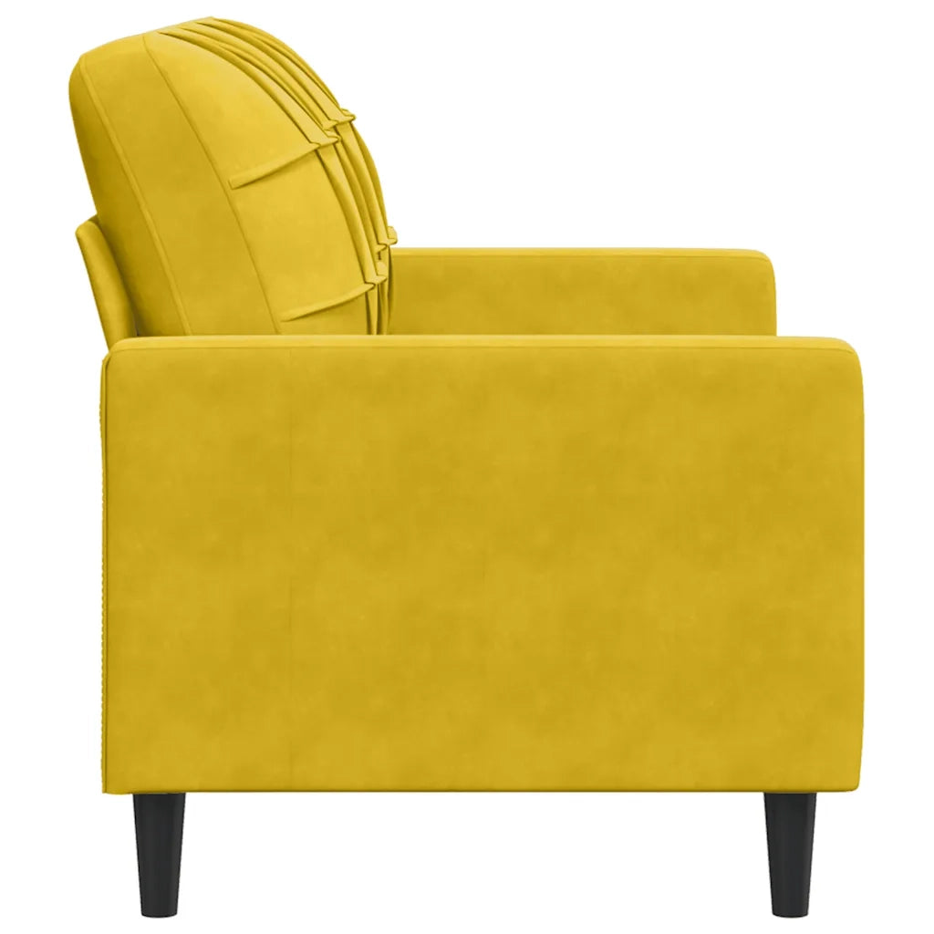 Divano a 2 Posti-Sofa 2 Posti giallo 120 cm in Velluto 781623