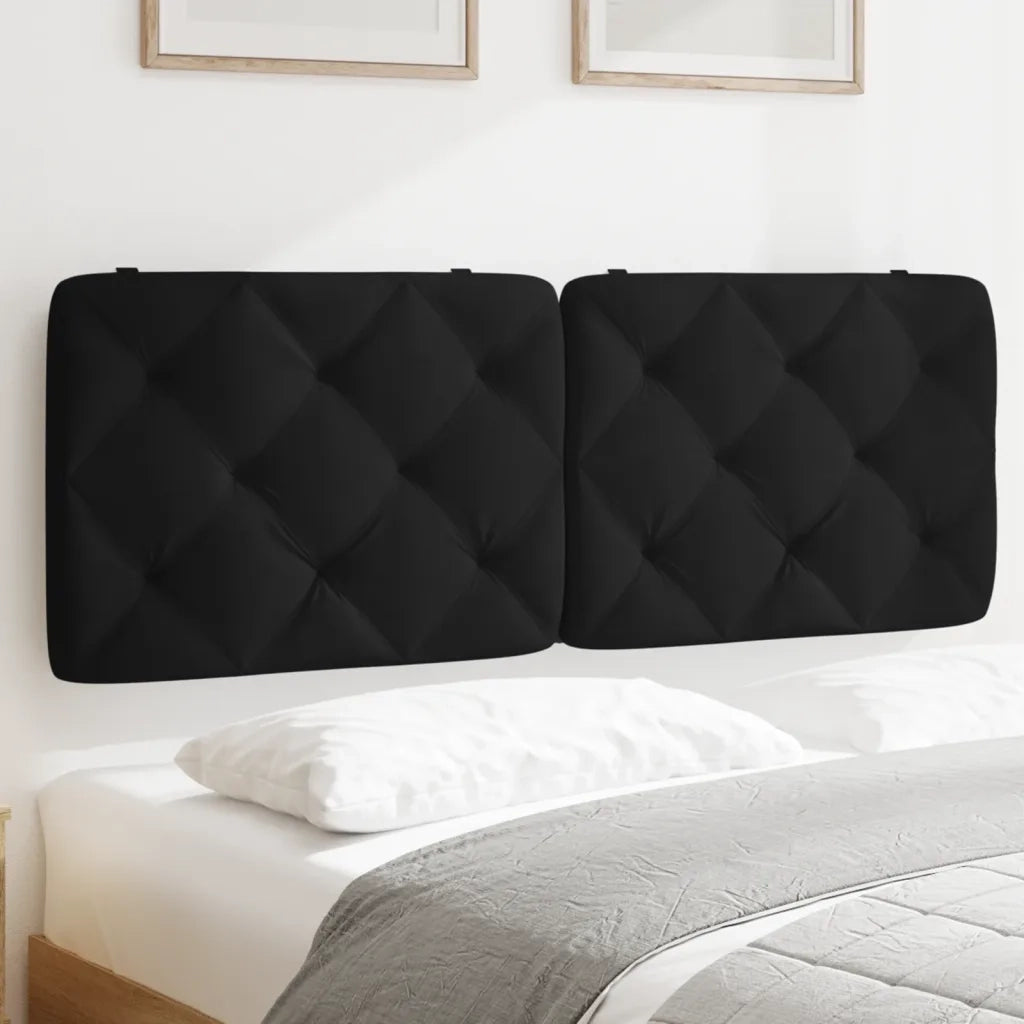 Cuscino Testiera Nero 140 cm in Velluto 374729