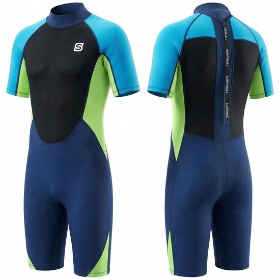 Tuta subacquea per bambini - Neoprene 2,5 mm - Protezione UV 50+ - Per surf, immersione, snorkeling e nuoto - Forma comoda - Wetsuit