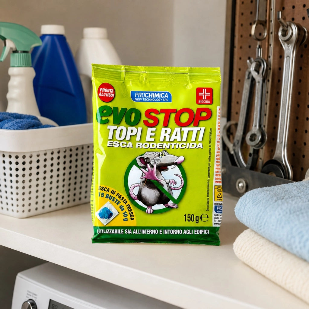 Prochimica evostop topi e ratti esca rodenticida 15 esche da 10 gr (150 gr)
