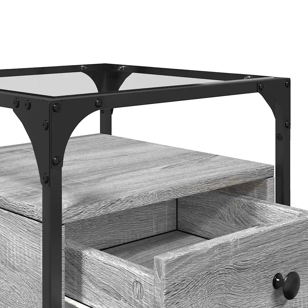 Comodini 2pz Grigio Sonoma 40x40x55 cm in Legno Multistrato 846081