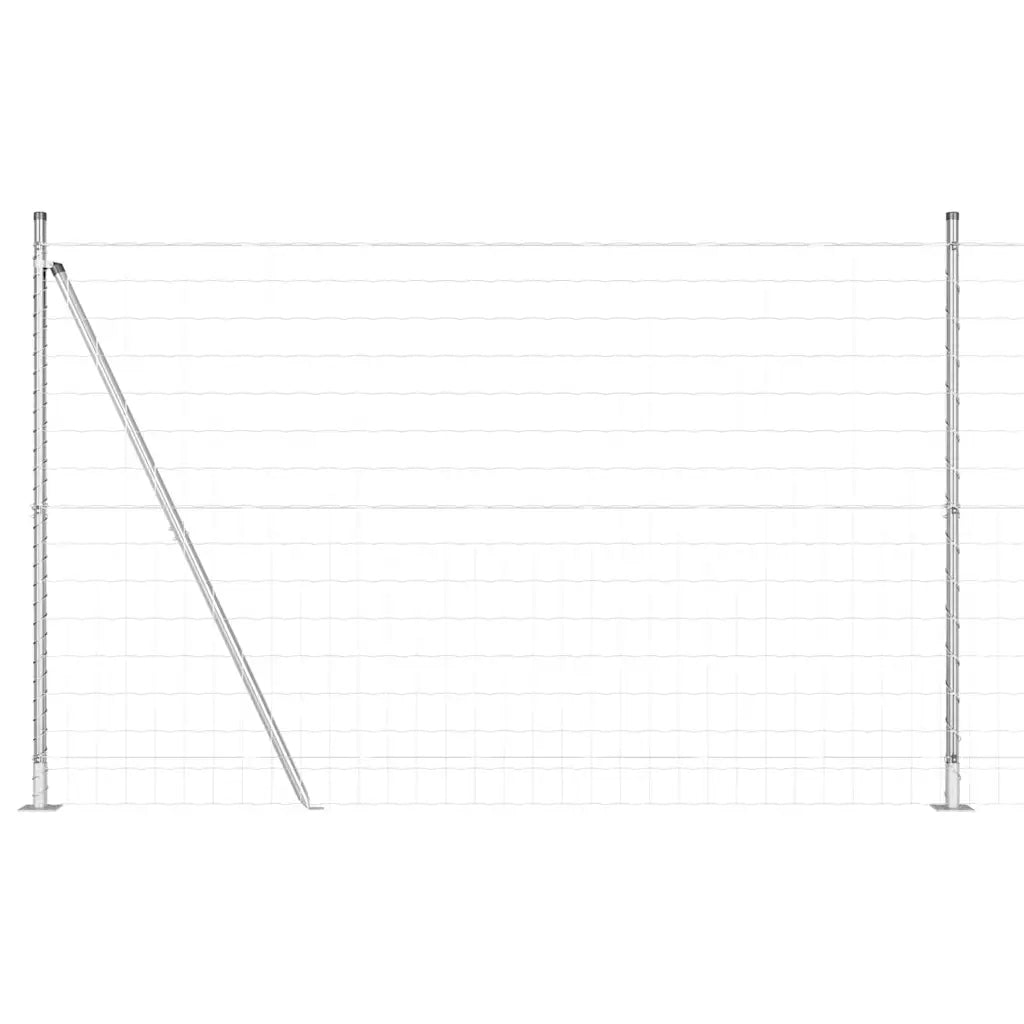 Recinzione da Giardino | Recinzione con Posto Argento 1,5 x 10 m Acciaio