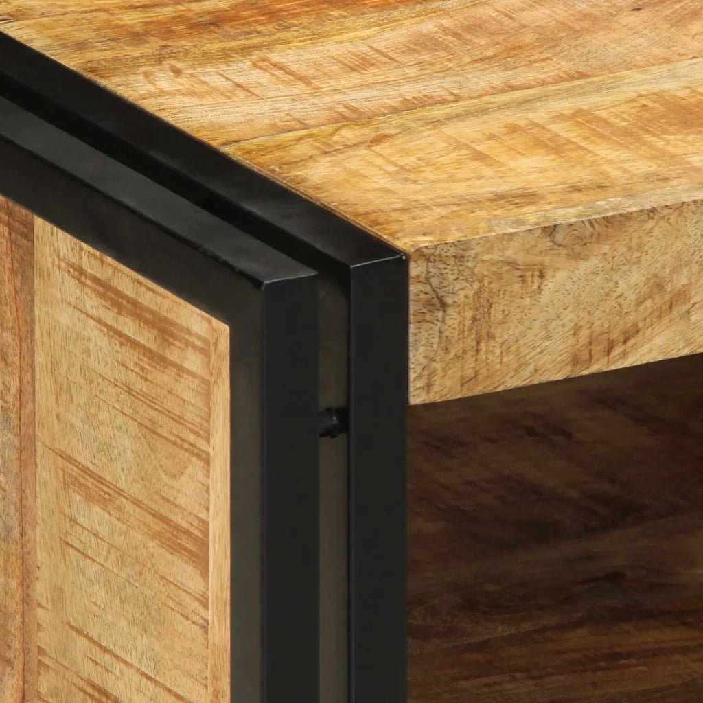 Tavolino da salotto | Tavolino da caff¨¨ | Tavolino da Soggiorno 50x50x38 cm Legno Massello di Mango Grezzo