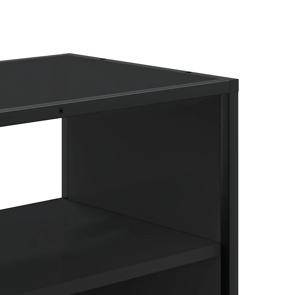 Mobile TV-Credenza per TV-Console TV Nero 80x31x39,5 cm in Truciolato e Metallo 714649