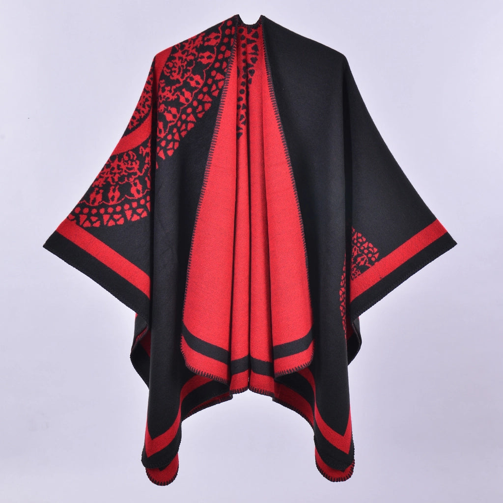 Sciarpa in cashmere con motivo a rombi geometrici