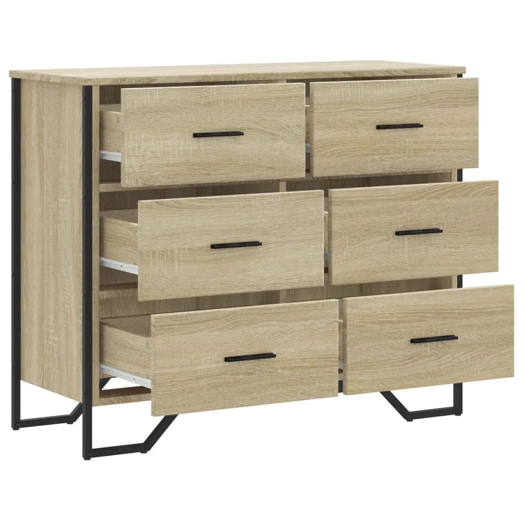 Cassettiera Rovere Sonoma 91x35,5x74,5 cm in Truciolato CFW3267149