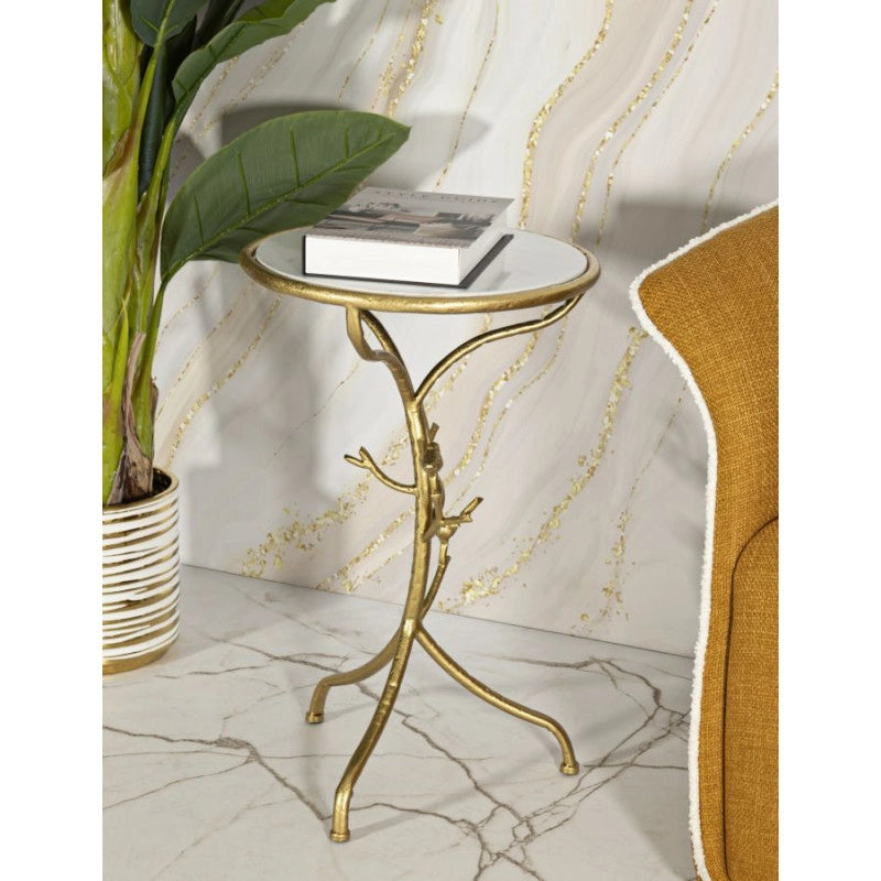 Tavolinetto Birds Marble cm ø 38x60