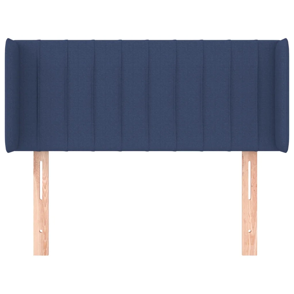 Testiera ad Orecchio-Testata con Orecchie Blu 103x16x78/88cm in Tessuto 258657